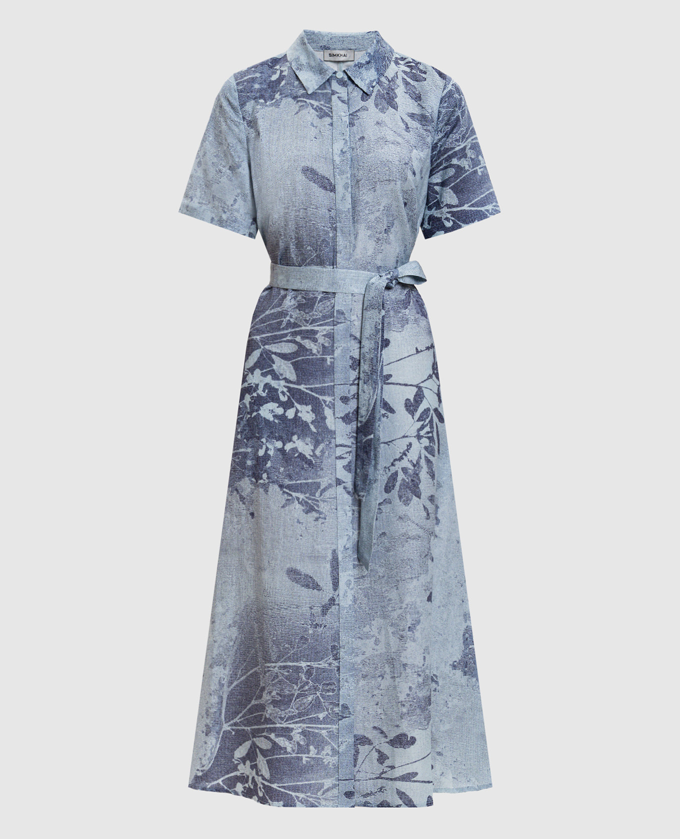 

Audria blue floral print shirt dress Simkhai, Light blue