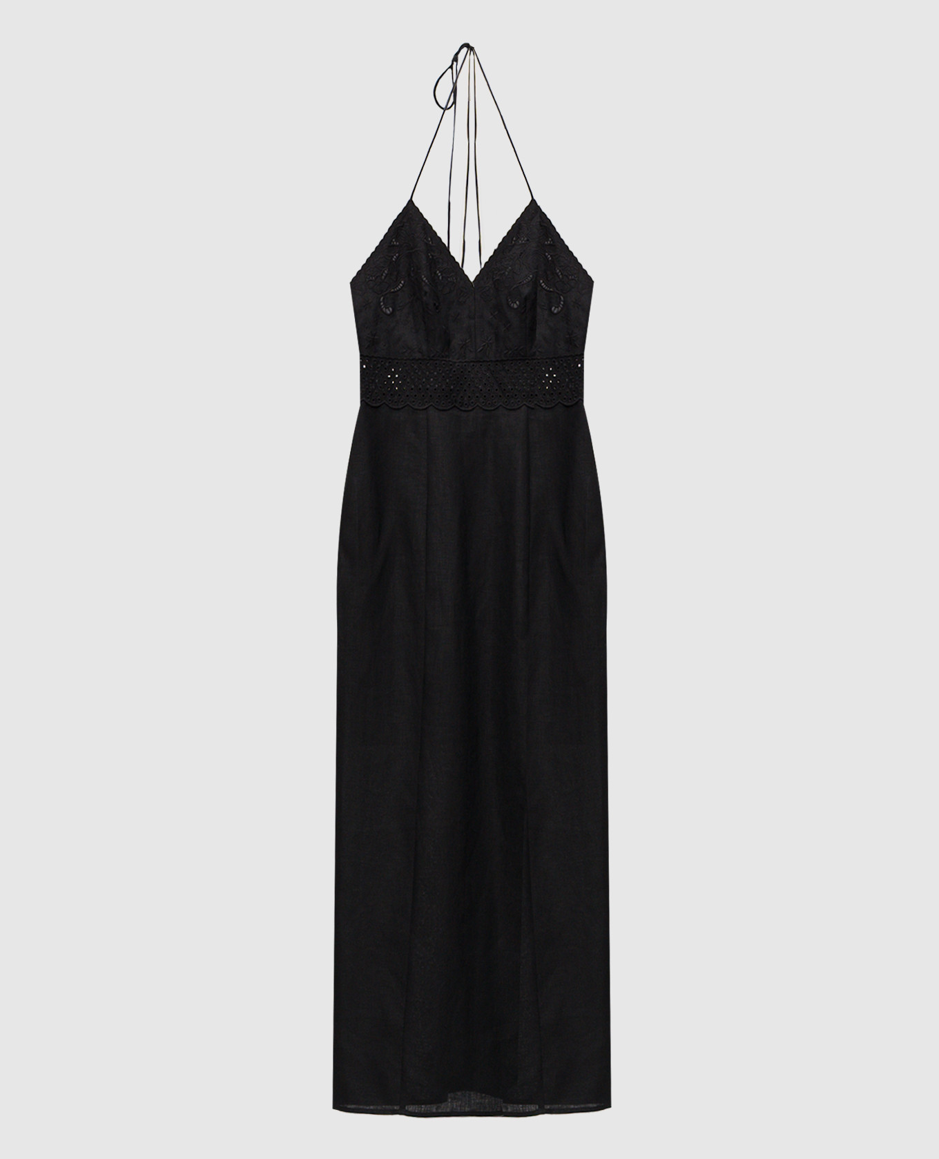 Black linen dress