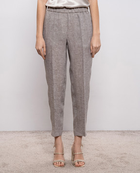Peserico Beige linen pants P04072Z02600