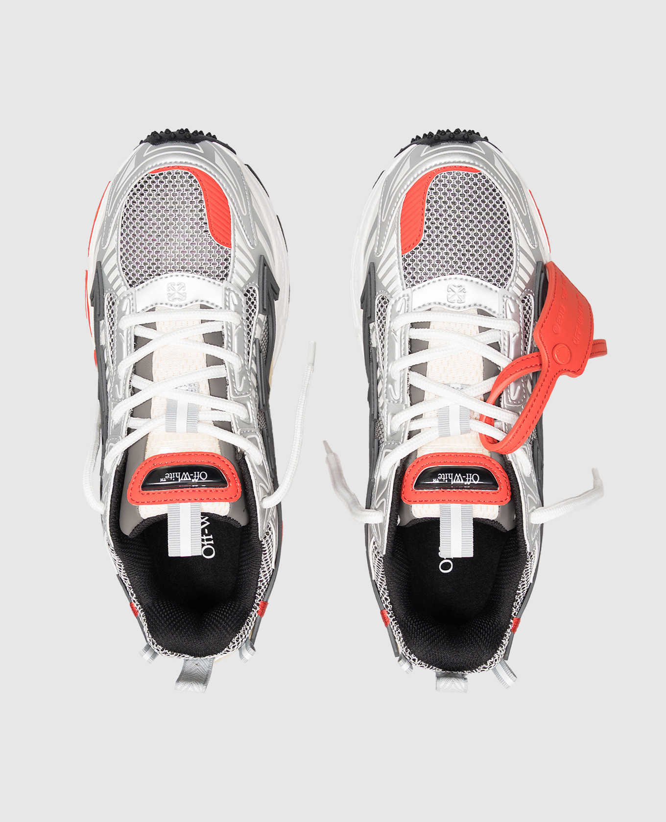 Be Right Back grey sneakers with textured logo Off-White 4