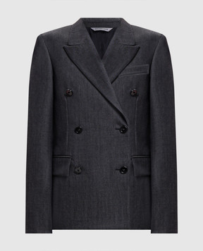 Balenciaga Gray double-breasted wool jacket 872296TUT44