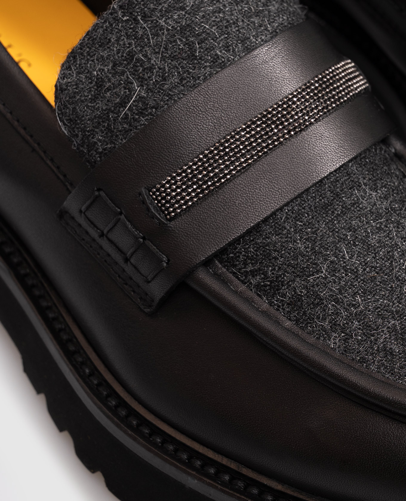 Black combination loafers with monil chain Doucal's 5