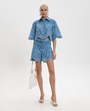 Charo Ruiz Dune blue shorts with belt 263500