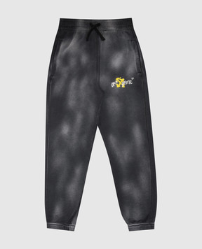 Off-White Diag Spay Kids' Grey Joggers with Print 44BCH001S26F007