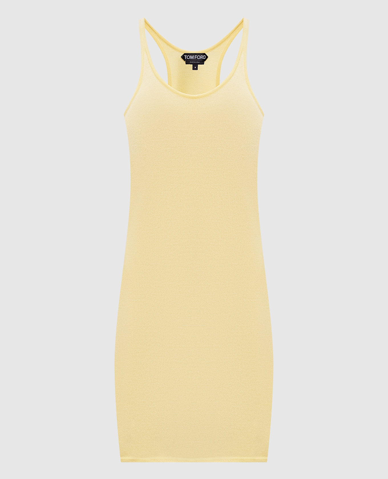 Yellow wool mini dress