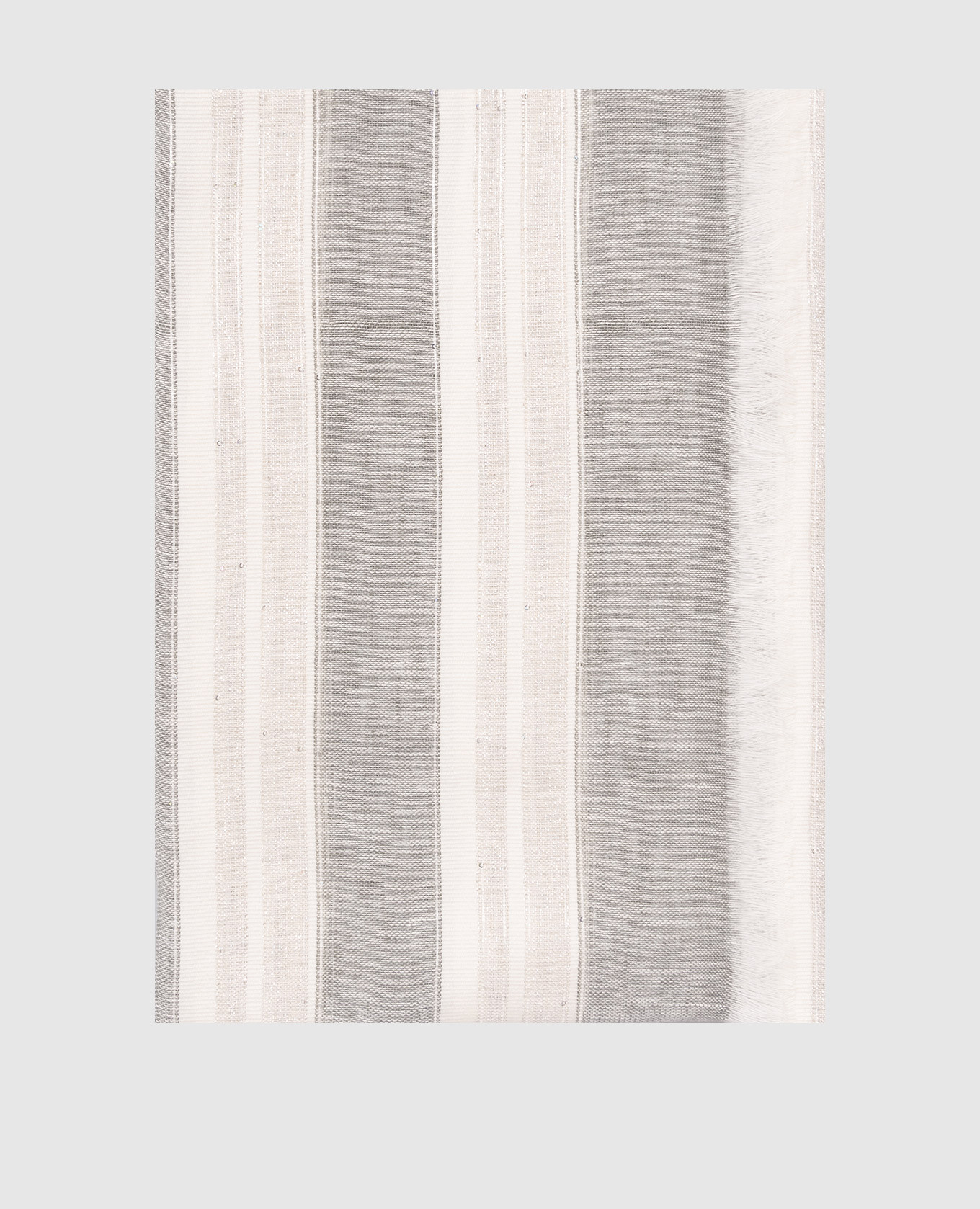 

Gray striped linen scarf Peserico, Grey