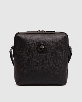 Stefano Ricci Black leather bag with textured emblem ND155GTUVD