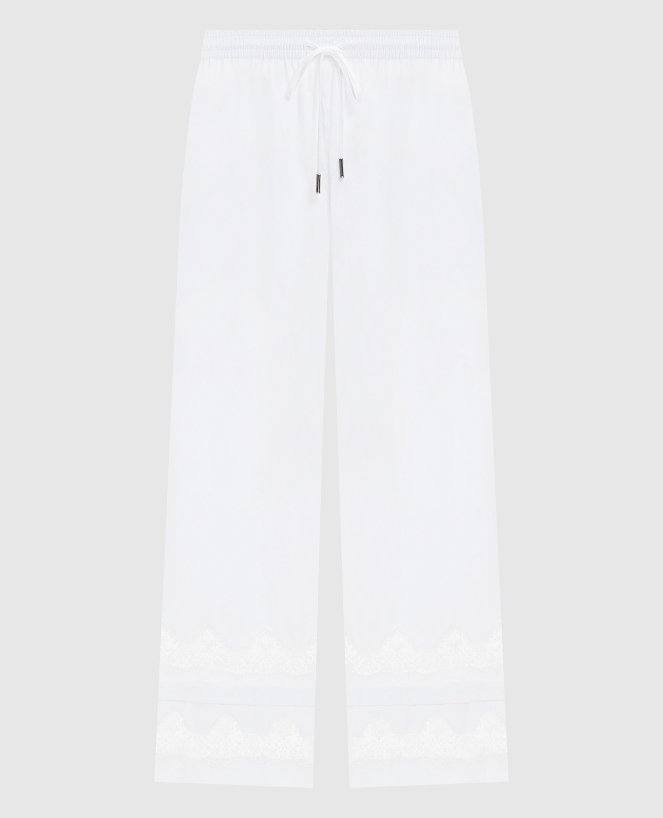 White pants with lace