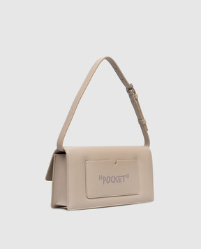Off-White Beige leather bag Jitney 1.0 OWNN172S26LEA001