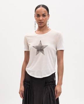 Ann Demeulemeester Ivory T-shirt with print B0013924FA740