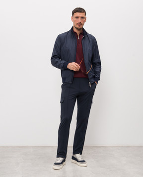 Doriani Cashmere Burgundy polo with silk 18243299299