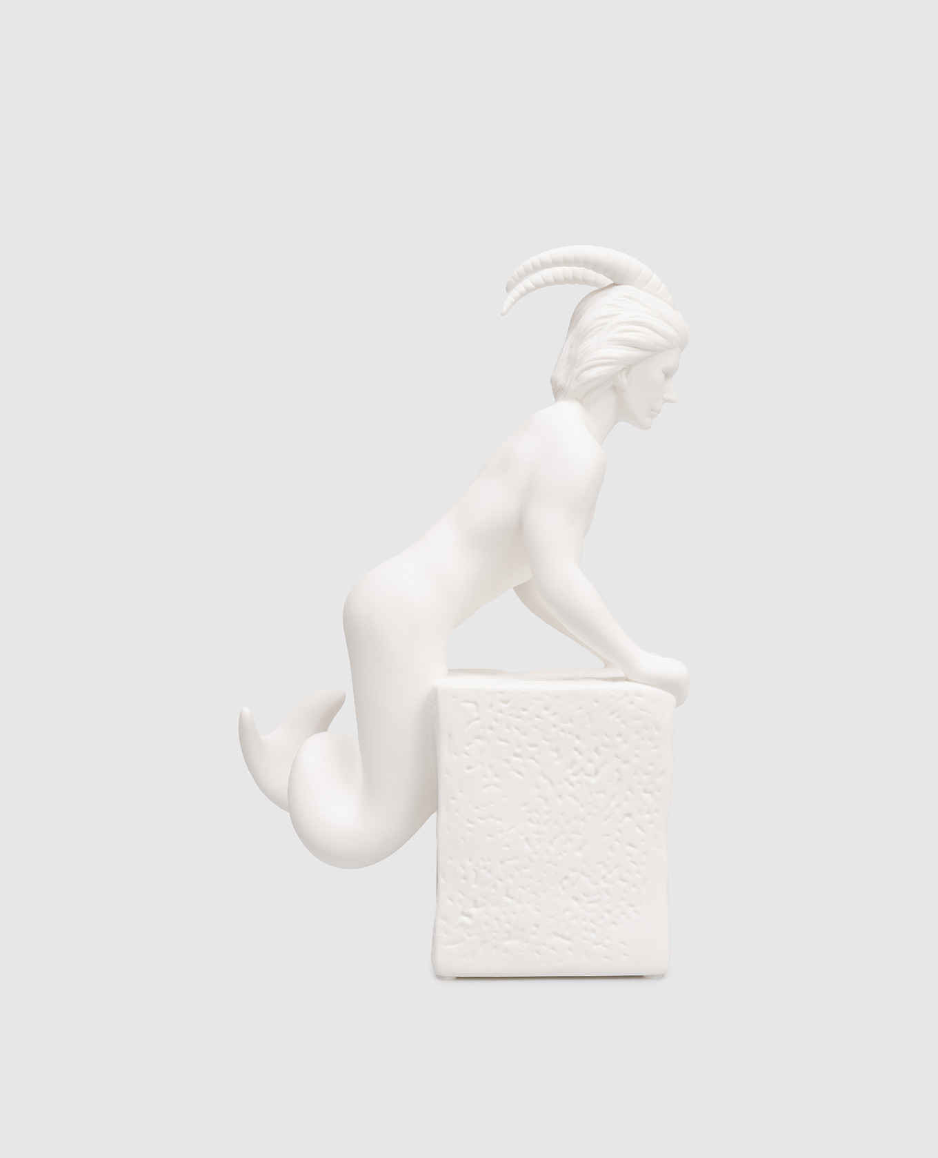 

Decorative porcelain figurine Zodiac Capricorn man Palais Royal, White