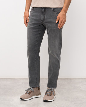 Peserico Grey jeans with logo patch R54718L93Q04360