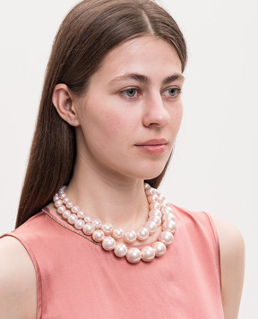 Dolman Bijoux Pink double layer necklace 75177