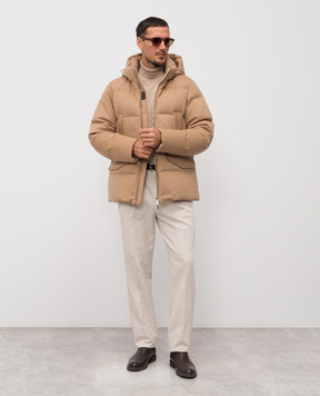 MooRER Beige VALLS camel wool down jacket VALLSCA3