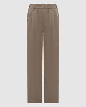 Brunello Cucinelli Brown linen pants MH126P9148