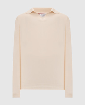 Brunello Cucinelli Beige cashmere polo shirt M22203805