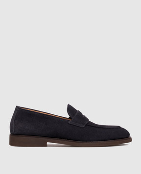 Brunello Cucinelli Blue suede loafers MZUSOLE670