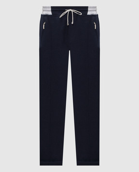 Doriani Cashmere Blue track pants with lapels 840PANTTAZF1853J29