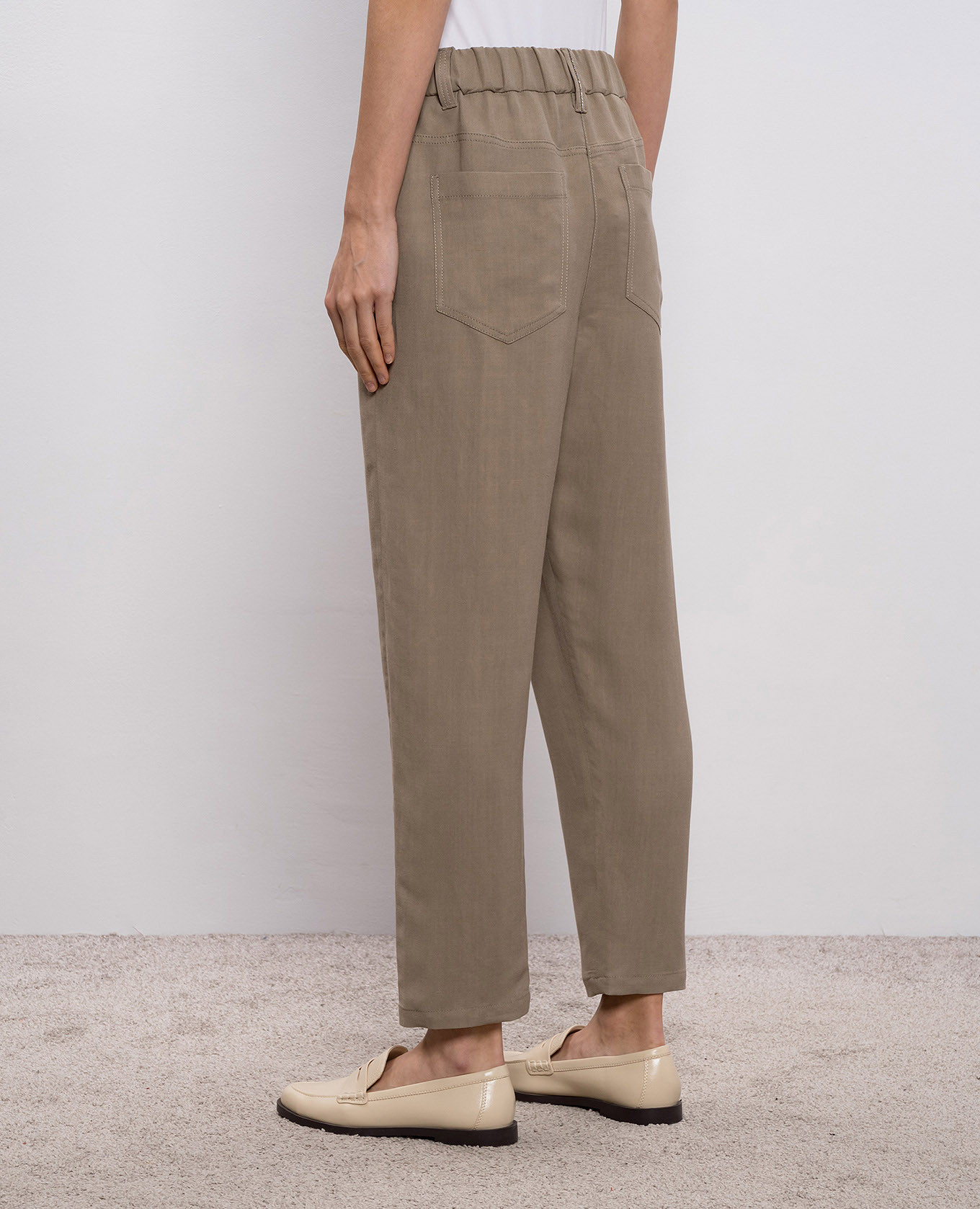 Brown linen pants Brunello Cucinelli 4
