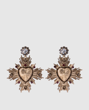CelesteG Gold earrings with crystals 2227