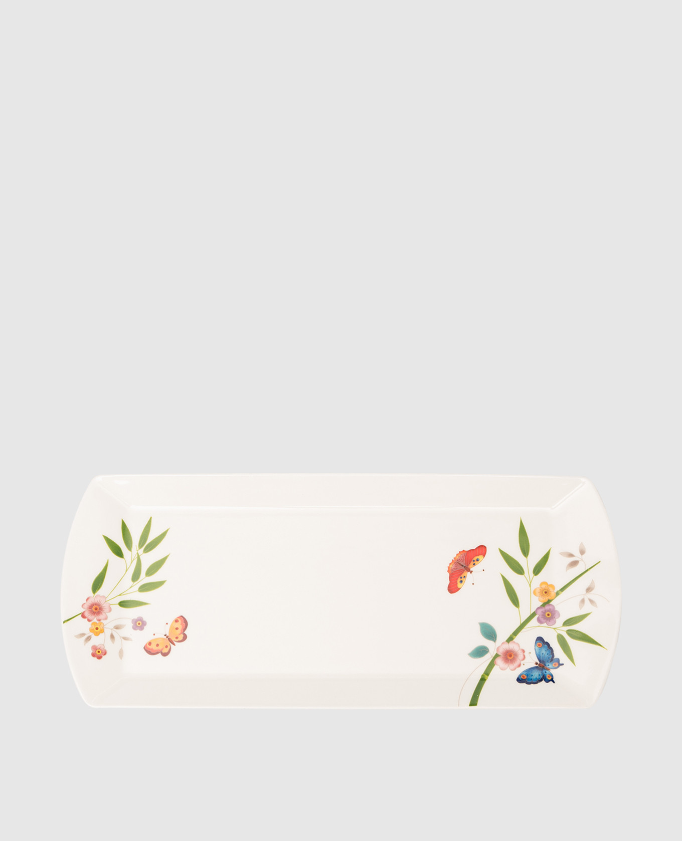 

Incanto di Primavera white rectangular appetizer plate Geminiano Cozzi 1765