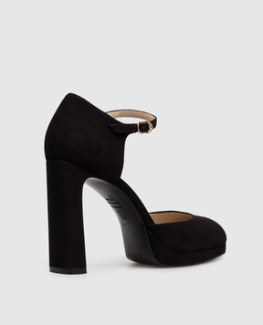 Stuart Weitzman Babette black suede sandals SM973