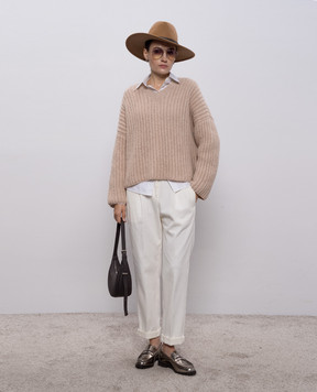 Peserico Beige alpaca wool pullover S99074F0309196