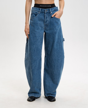 Alexander Wang Blue banana jeans with logo 4DC1264967