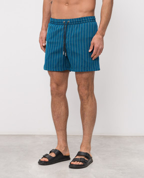 MooRER Blue swim shorts PORTOFINO PORTOFINOAI