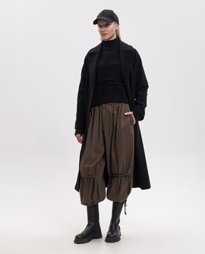Y`S Yamamoto Khaki pants with drawstrings YVP88002