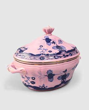 Ginori 1735 Pink porcelain tureen Oriente Italiano 003RG00FZP030010385