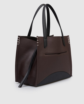JW Anderson Loafer Cabas Brown Leather Tote Bag HB0766LA0383