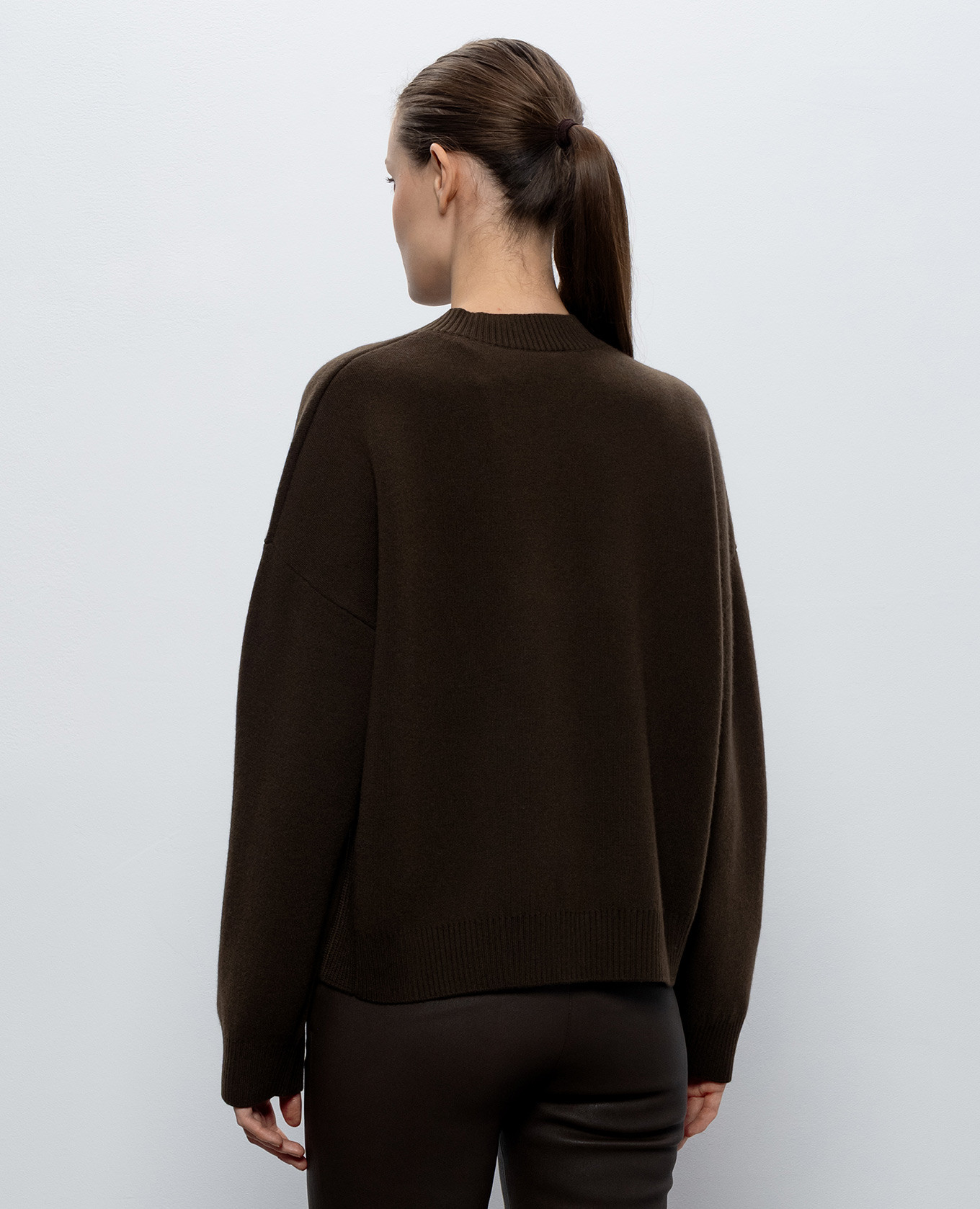 Lily brown cashmere and wool pullover JOSEPH 4