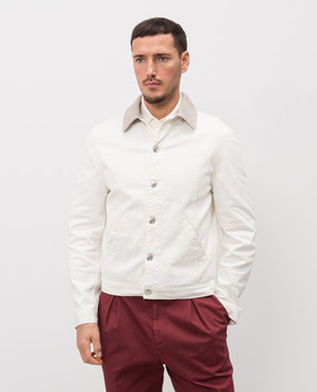 Brunello Cucinelli White denim jacket M277P6911