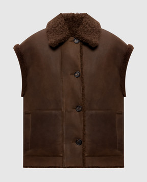 Brunello Cucinelli Brown reversible vest MPMBP7464P