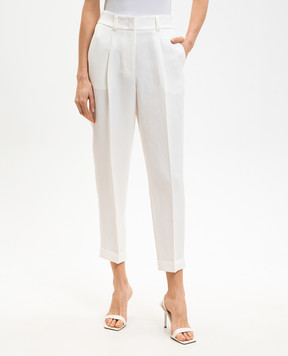 Peserico White linen pants A0408706668