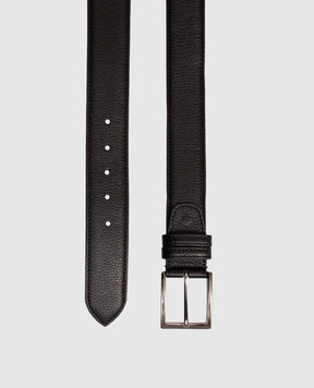 Cashmere&Whiskey Black leather belt DEER