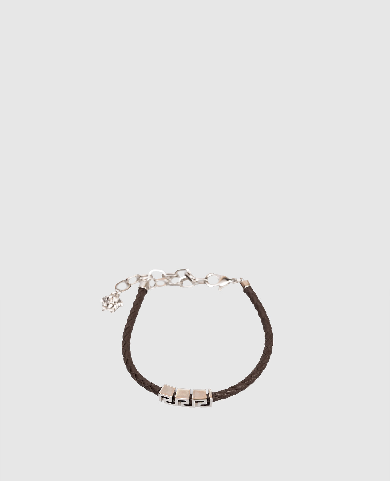 

Brown leather Greca bracelet Versace