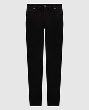 MooRER Black PAVEL jeans with logo patch PAVELDC117