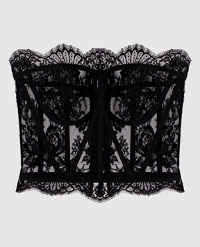 Dolce&Gabbana Black lace corset bustier top F72X4THLMQJ