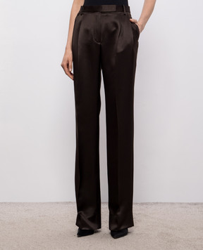 Tom Ford Brown silk pants PAW688FAX1744