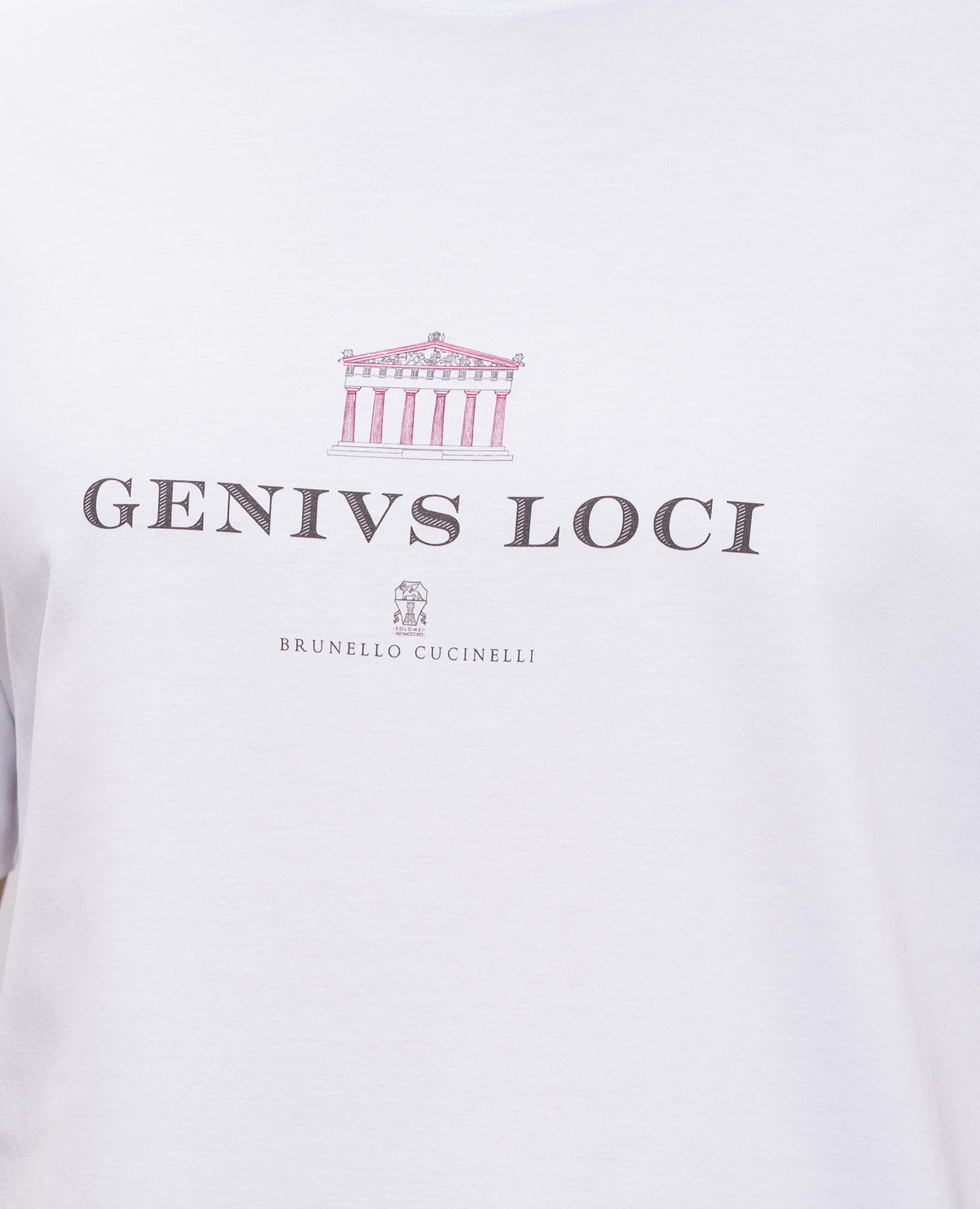 White T-shirt with print Brunello Cucinelli 5