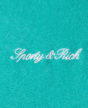 Sporty & Rich Children's green terry polo shirt with logo embroidery TO118712326GR02