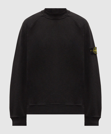 Black sweatshirt with logo patch