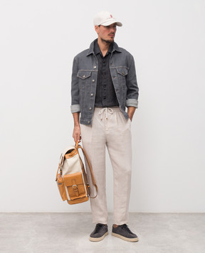 Brunello Cucinelli Gray linen shirt MF6300619