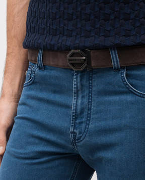 Stefano Ricci Brown suede belt N381SDC554U