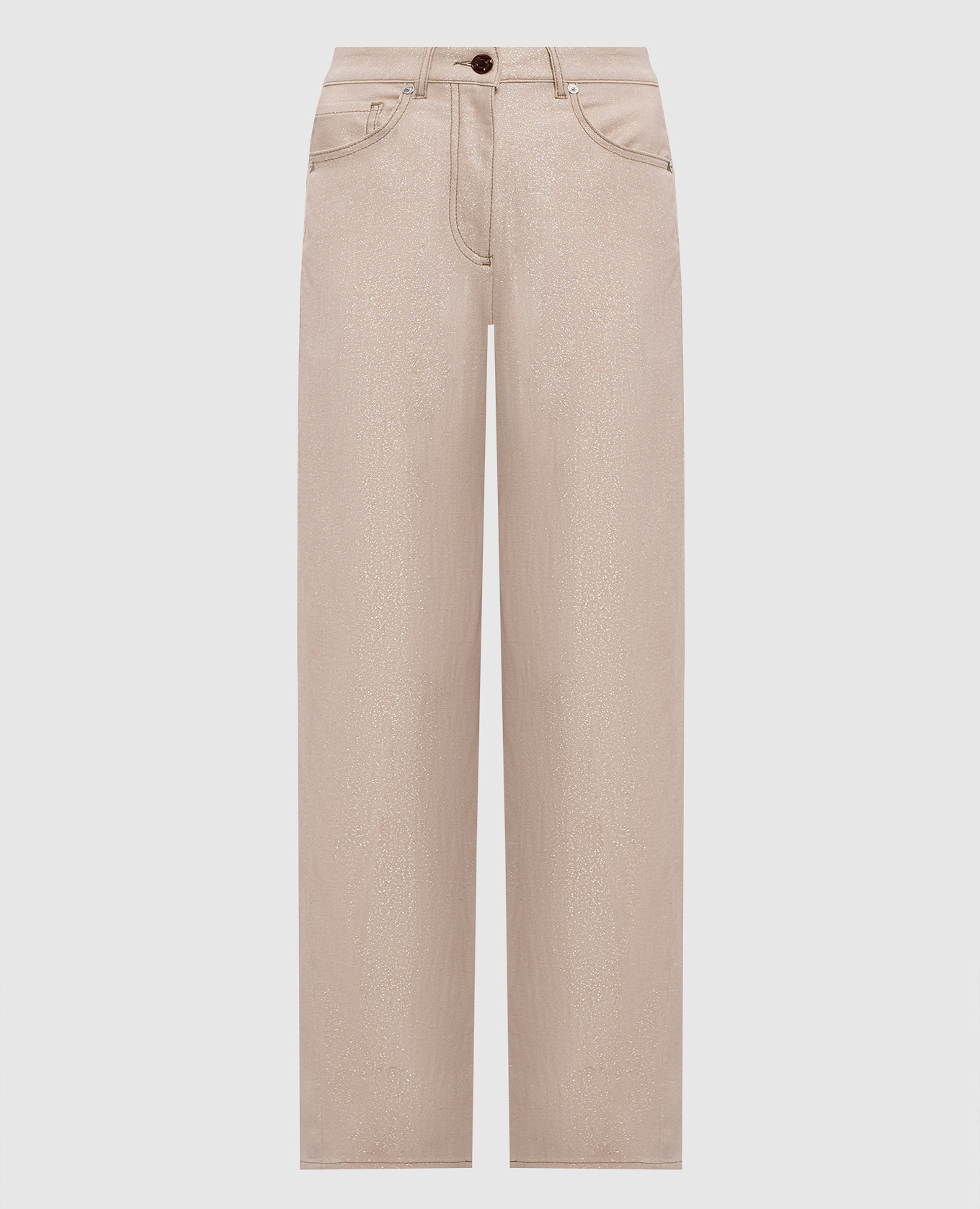 Beige pants with lurex