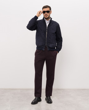 Canali Purple wool pants AN04763U97003