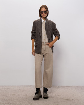 Brunello Cucinelli Brown patterned wool jacket MG5667205